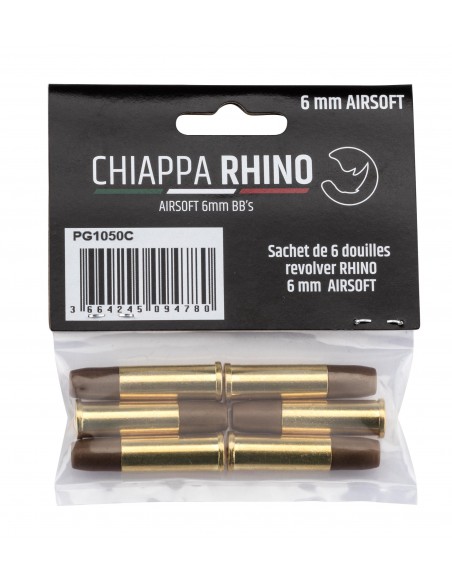 lot de 6 douilles chiappa rhino co2 airsoft compatible dan wesson bo manufacture