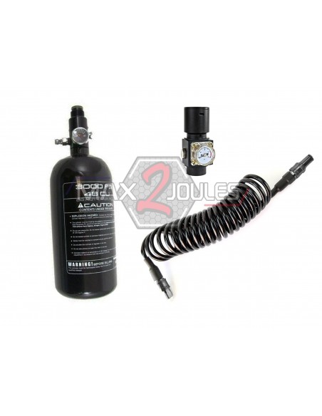 kit passage HPA bouteille regulateur balystik et flexible mini mamba type US en quick disconnect