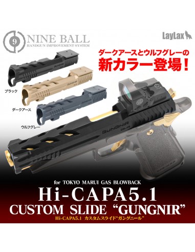 culasse NINEBALL CUSTOM GUNGNIR pour HI-capa 5.1 Tokyo MARUI