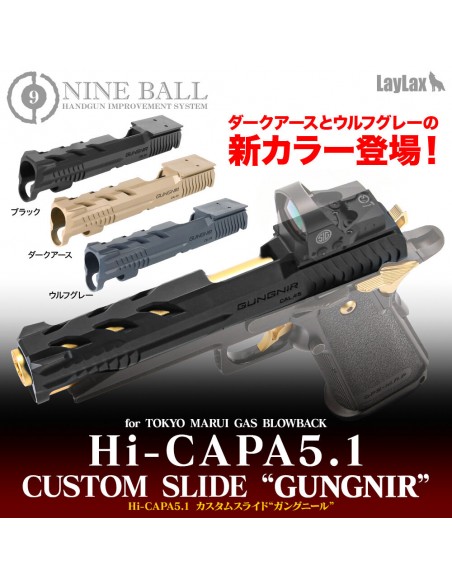 culasse NINEBALL CUSTOM GUNGNIR pour HI-capa 5.1 Tokyo MARUI