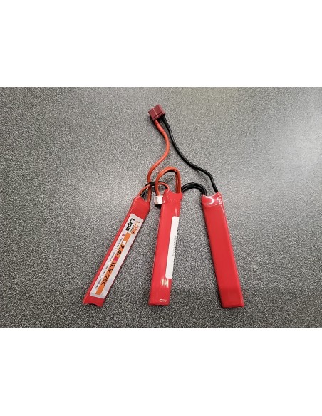 batterie lipo 11.1v 1000mah 25c T-dean 3 sticks compacts a63015T bo manufacture
