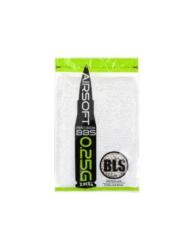 sachet de bb's non-biodegradable 0.25g 1kg BLS BLS Airsoft – Billes de haute précision pour vos répliques