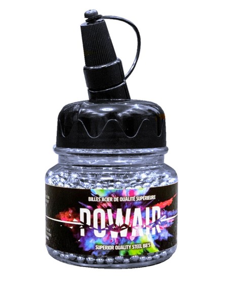 bouteille 1500 bb's acier clair 4.5mm POWAIR POWAIR