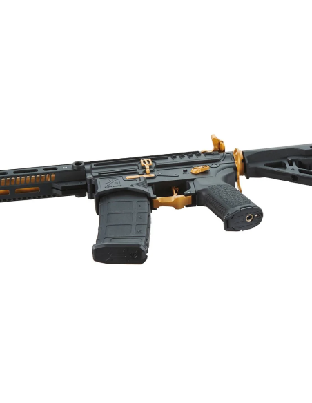 M4 AEG ZION ARMS R15 NOIR ET OR mod1 avec mosfet NEBULA ZION ARMS