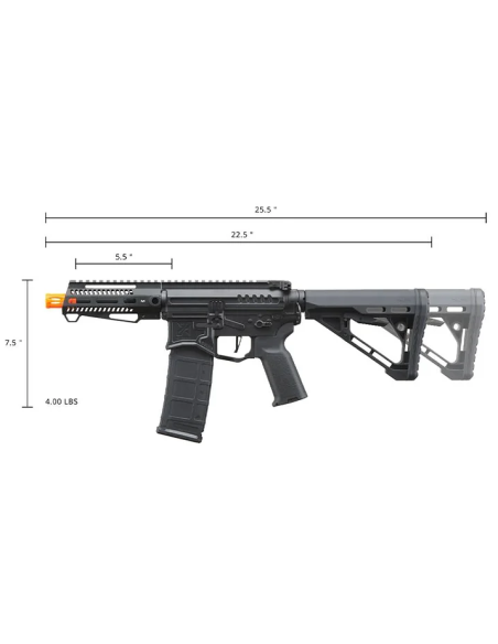 M4 AEG ZION ARMS R15 NOIR mod1 COURT avec mosfet NEBULA ZION ARMS