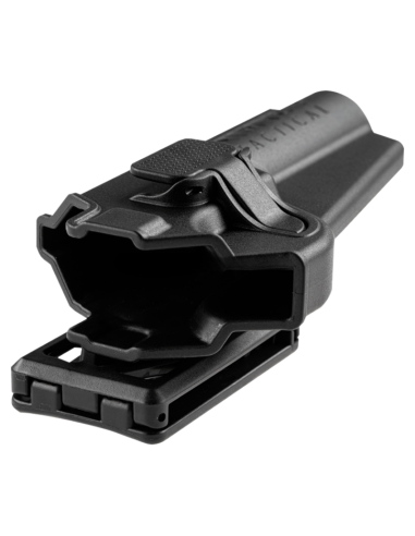 Holster noir nimrod pour AAP avec fixation molle et ceinture
