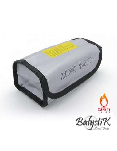 sac long ignifugé pour batterie lipo safebag balystik Li-Po Li-Po s
