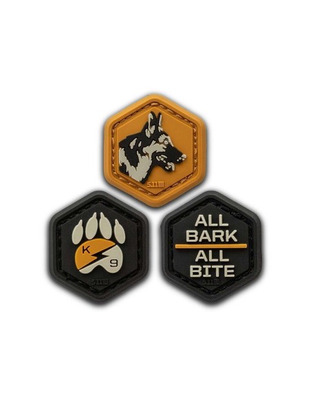 5.11 lot de 3 patchs K9 hexa 511-92283 5.11 Tactical – Équipements Tactiques