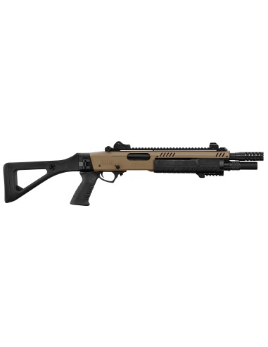 fusil à pompe FABARM STF12 Compact avec crosse TAN FLAT EARTH Gaz
