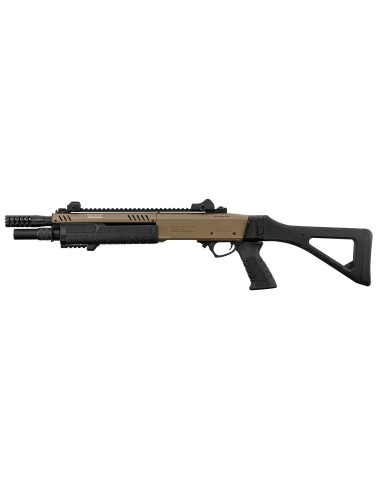 fusil à pompe FABARM STF12 Compact avec crosse TAN FLAT EARTH Gaz