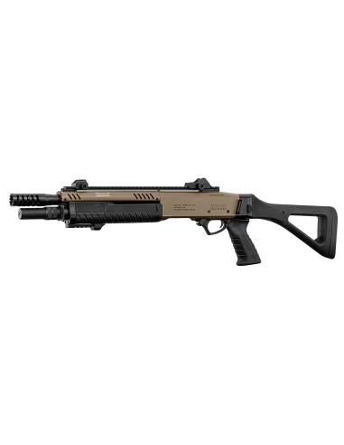 fusil à pompe FABARM STF12 Compact avec crosse TAN FLAT EARTH Gaz