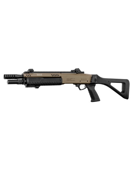 fusil à pompe FABARM STF12 Compact avec crosse TAN FLAT EARTH Gaz