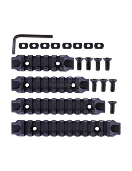 lot de 4 rails M-lok polymère NOIR 