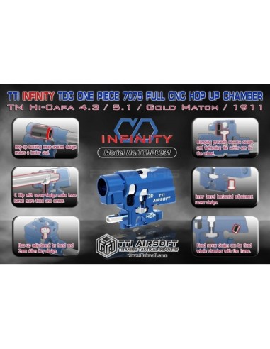 TTI Chambre Hop-Up CNC infinity TDC pour Hi-Capa - Rouge