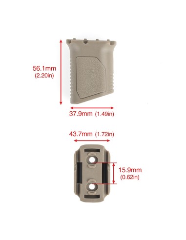 MP VERTICAL GRIP FOR M-LOK/KEYMOD SYSTEMS TAN (MP1009-t)