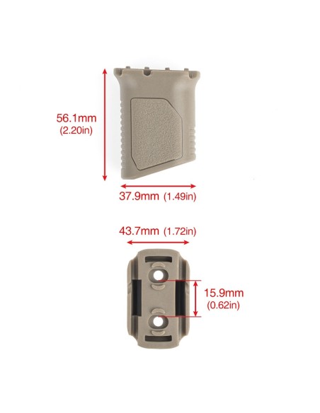 MP VERTICAL GRIP FOR M-LOK/KEYMOD SYSTEMS TAN (MP1009-t)