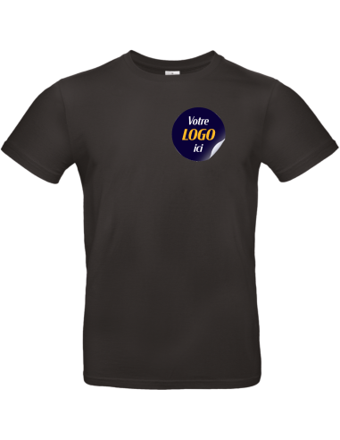 T-shirt 190gr haut de gamme avec impression coeur de votre logo