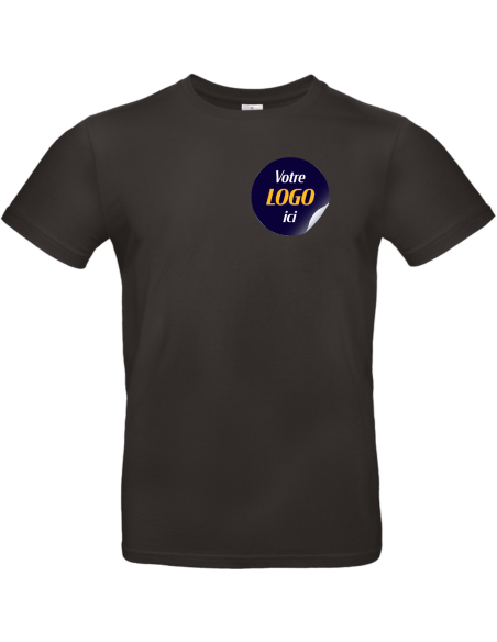 T-shirt 190gr haut de gamme avec impression coeur de votre logo