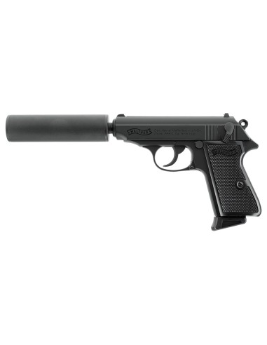 replique GBBR PPK/s metal avec silencieux gaz 6mm walther 2.6558