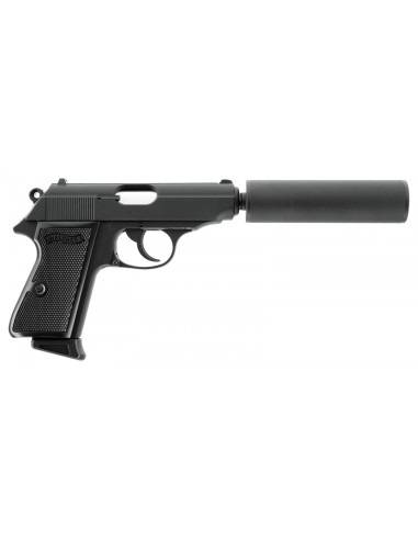 replique GBBR PPK/s metal avec silencieux gaz 6mm walther 2.6558
