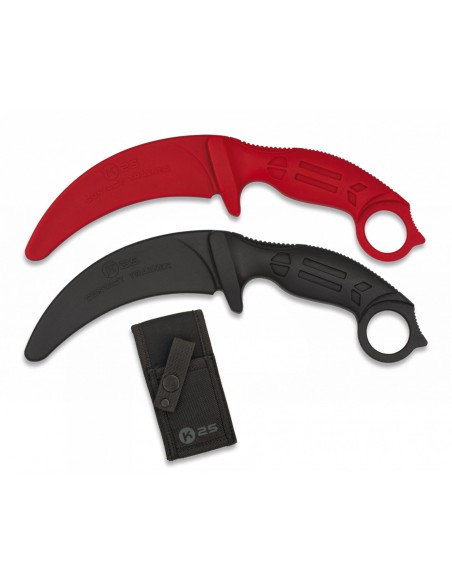 Couteau karambit d'entraînement incurvé NOIR caoutchouc K25