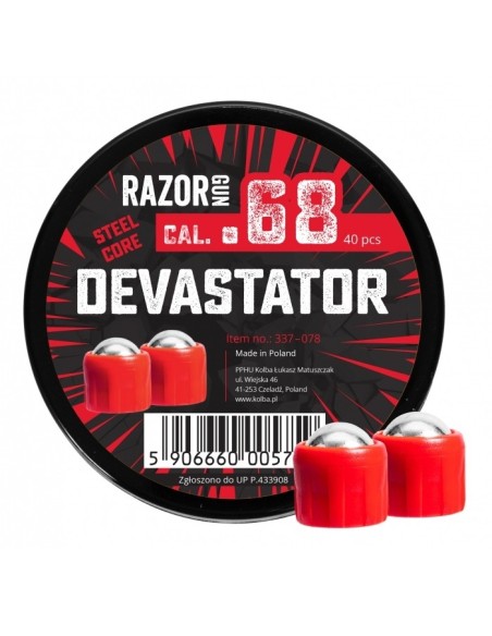 40 projectiles acier cal.68 DEVASTATOR pour HDS68