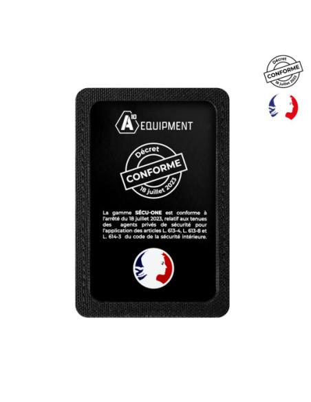 Porte carte VELCRO SECU-ONE noir A10