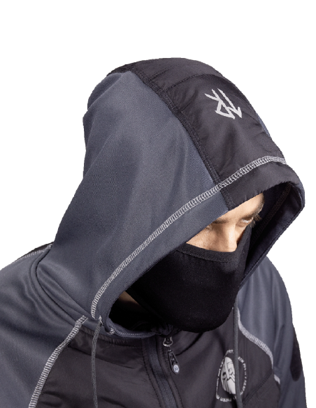 Sweat Tactique à Capuche Sigurd Hybrid Ragnar Raids - Bi-ton Gris Noir