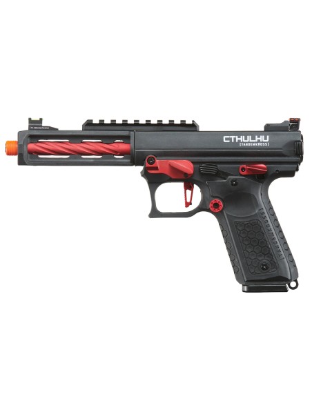 Replique type AAP GBB CTHULHU Lancer tactical custom noir et rouge + mallette lancer tactical