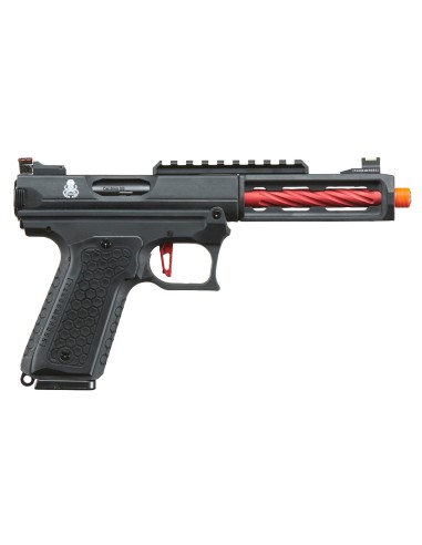 Replique type AAP GBB CTHULHU Lancer tactical custom noir et rouge + mallette lancer tactical