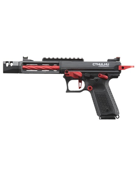 Replique type AAP GBB CTHULHU Lancer tactical custom noir et rouge + mallette