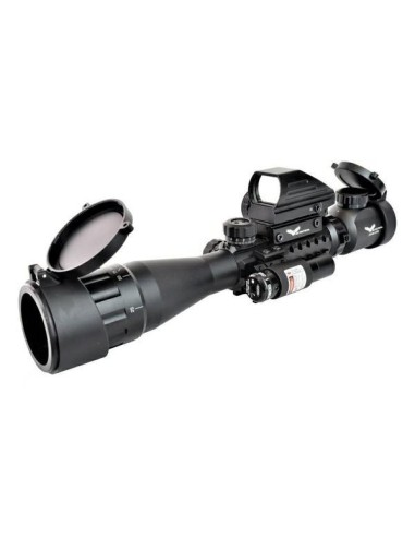 Combo lunette 3-9x40 avec point rouge et laser JS-tactical JS-tactical
