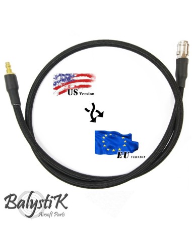 Balystik Ligne adaptateur US - EU HPA 8 mm tressée nylon noire