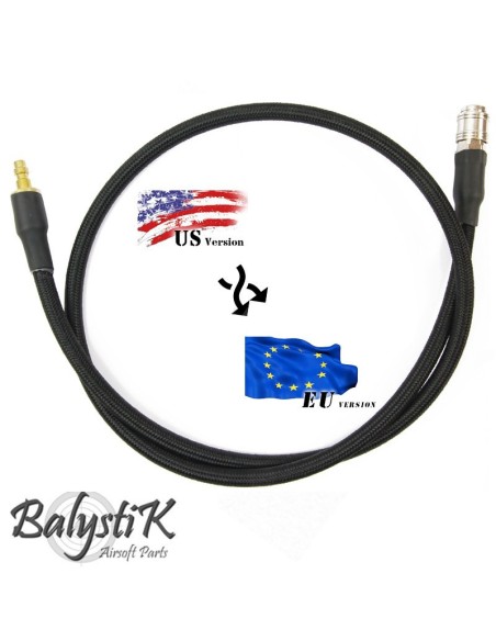 Balystik Ligne adaptateur US - EU HPA 8 mm tressée nylon noire