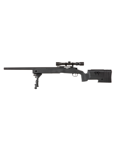 Pack SNIPER SA-S02 Noir avec 3 chargeurs bipied et lunettes