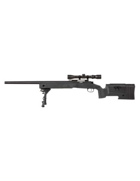 Pack SNIPER SA-S02 Noir avec 3 chargeurs bipied et lunettes