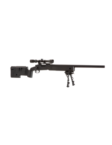 Pack SNIPER SA-S02 Noir avec 3 chargeurs bipied et lunettes