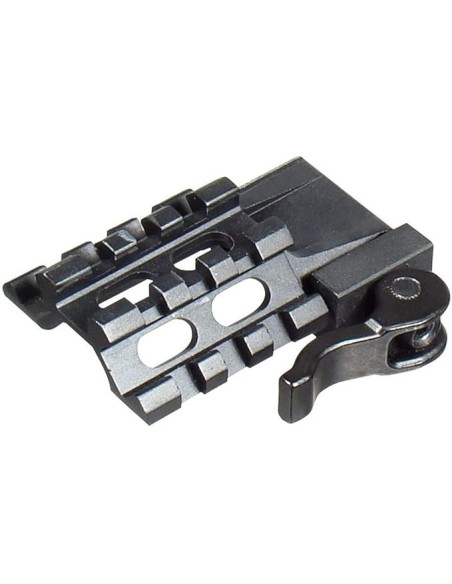 montage UTG 3 le rated tri rail/3 slot angle mount w/ integral qd lever mat032263