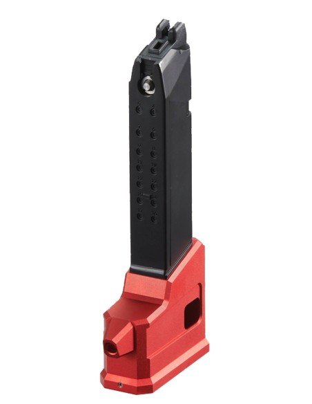 adaptateur HPA aluminium ROUGE pour AAP et glock pour chargeur aeg M4