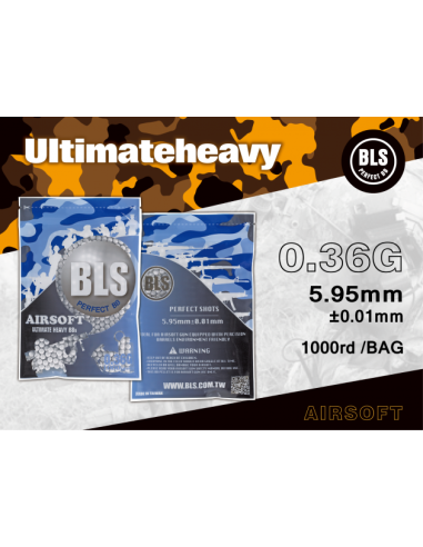 sachet 1000bb's 0.36g BIO BLS BLS Airsoft – Billes de haute précision pour vos répliques