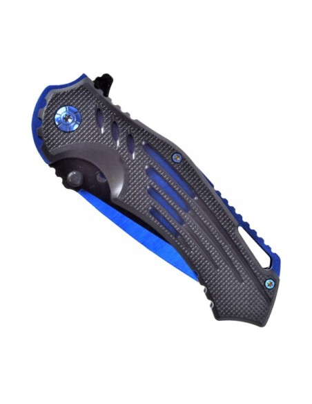 couteau de poche pliant bleu et noir SCK