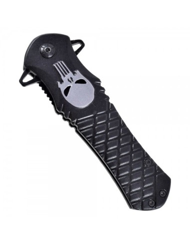 couteau de poche pliant noir punisher SCK