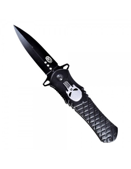 couteau de poche pliant noir punisher SCK