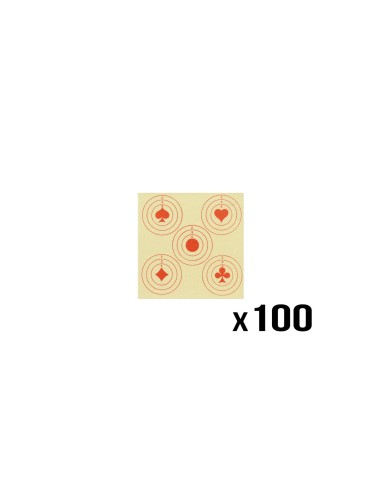 lot 100 cibles 4AS cartons 14x14cm umarex 800201 UMAREX