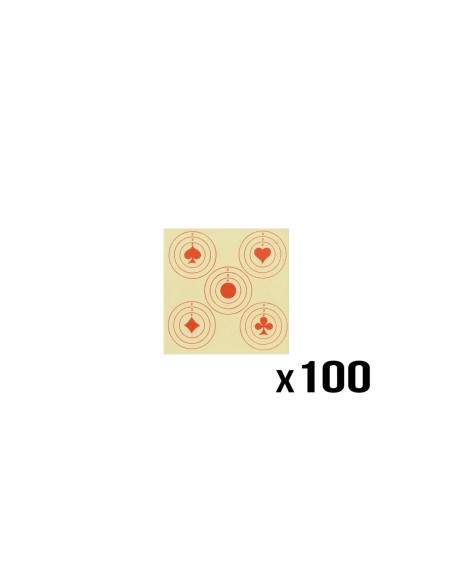 lot 100 cibles 4AS cartons 14x14cm umarex 800201 UMAREX