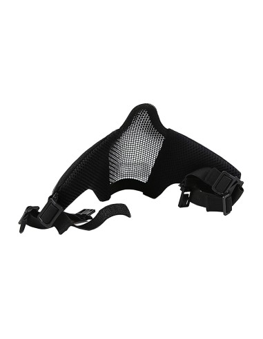 Masque grillagé noir V2 pour fixation sur casque