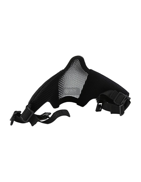 Masque grillagé noir V2 pour fixation sur casque