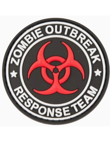 patch velcro zombie outbreak rouge blanc Kombat
