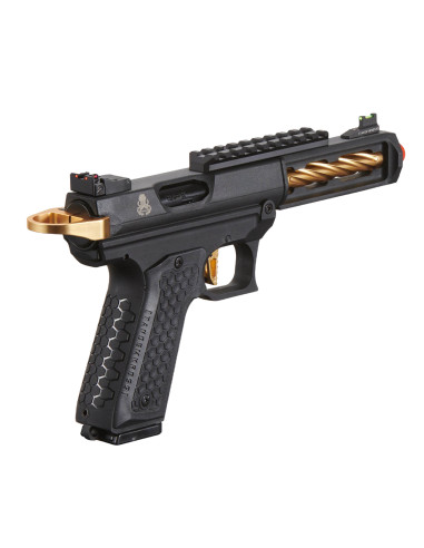 Replique type AAP GBB CTHULHU Lancer tactical custom noir et gold + mallette