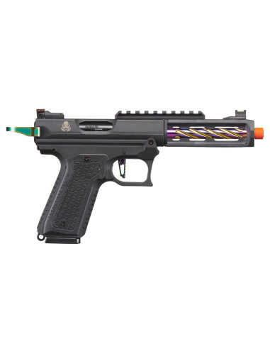 Replique type AAP GBB CTHULHU Lancer tactical custom noir et Rainbow + mallette